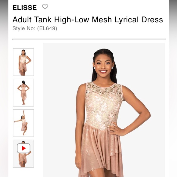 Adult Tank High-Low Mesh Lyrical Dress - Picture 7 of 8